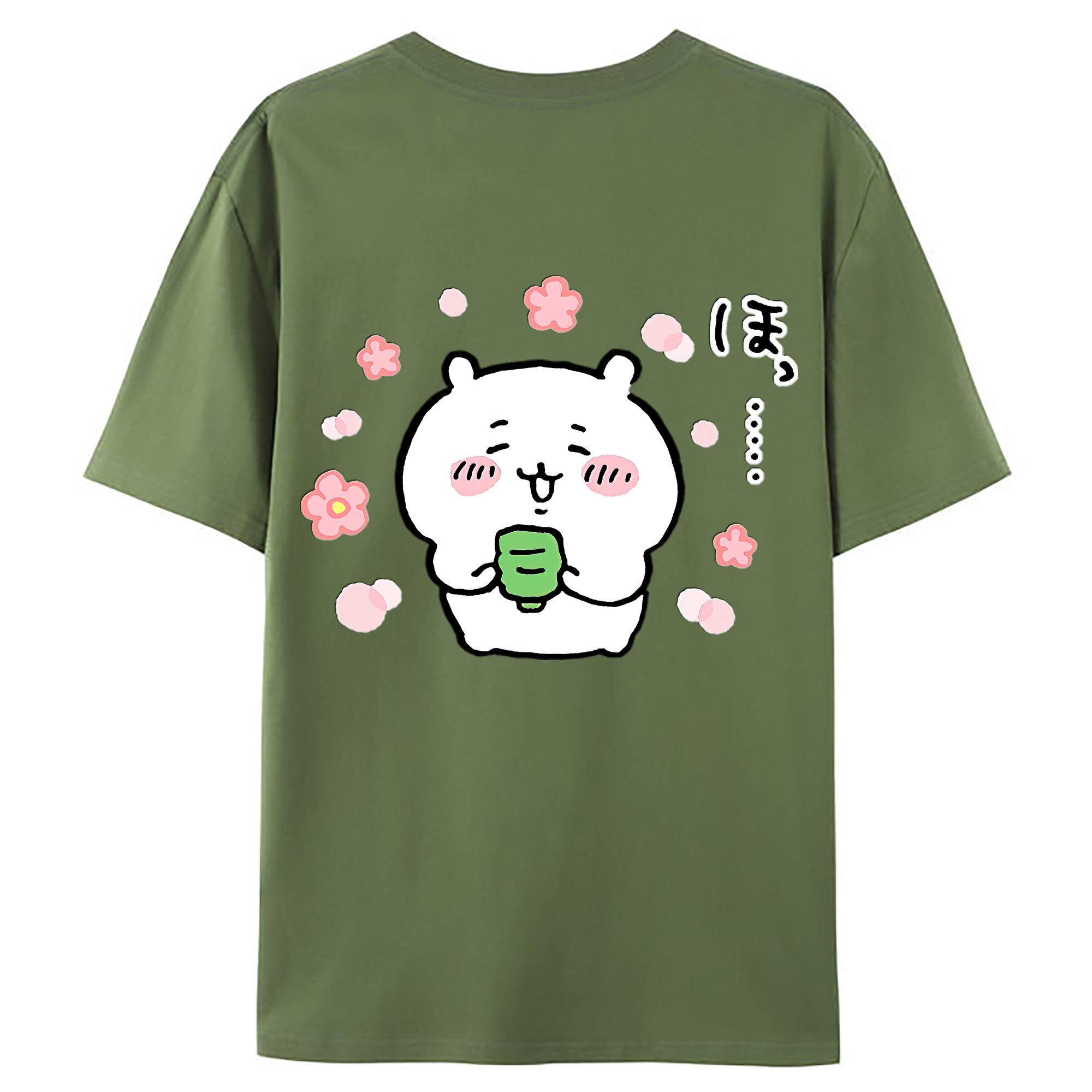 （画像用） ちいかわ ちいかわ Chii-kawa chiikawa 綿100％ メンズ半袖Tシャツ（バックプリント） 通気性